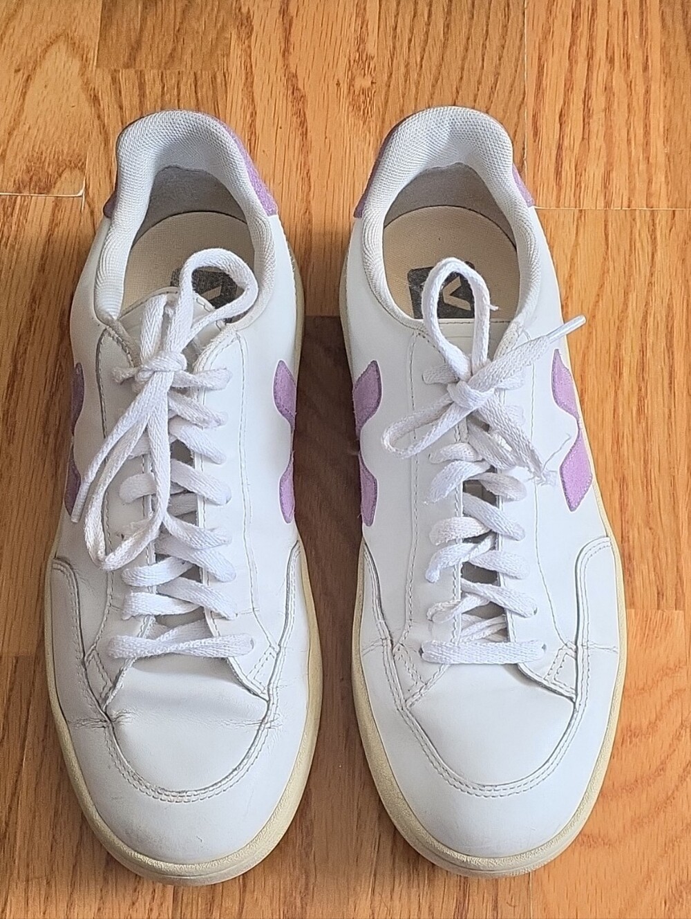 Veja White Leather Sneaker with Cream Sole